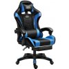 NEROX Herné kreslo modré – polohovateľné 90–150°, ergonomické, s opierkou na nohy a vibračným vankúšikom na chrbát NEROX Herné kreslo modré – polohovateľné 90–150°, ergonomické, s opierkou na nohy a vibračným vankúšikom na chrbát