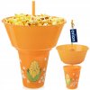 Orion Pohár na pitie s miskou na popcorn oranžový 550 ml