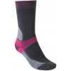 Bridgedale MTB Summer Weight T2 Coolmax Sport Boot Women's dámske letní cyklistické ponožky dark grey/pink Bridgedale MTB Summer Weight T2 Coolmax Sport Boot Women's dámske letní cyklistické ponožky dark grey/pink