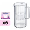 Aquaphor Glass filtračná sklenená kanvica biela + 6 ks filtra Maxfor+ Mg