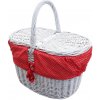Hradil Prútený piknikový košík biely s červenou látkou Hradil Prútený piknikový košík biely s červenou látkou