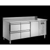 TEFCOLD Chladiaci stôl so zadným lemom | CK 7340 | 1 dvere + 4 zásuvky GN1/1 TEFCOLD Chladiaci stôl so zadným lemom | CK 7340 | 1 dvere + 4 zásuvky GN1/1