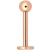 Titánový piercing Wildcat micro labret s guličkou Rosegold Veľkosť: 1,2 x 6 mm Titánový piercing Wildcat micro labret s guličkou Rosegold Veľkosť: 1,2 x 6 mm