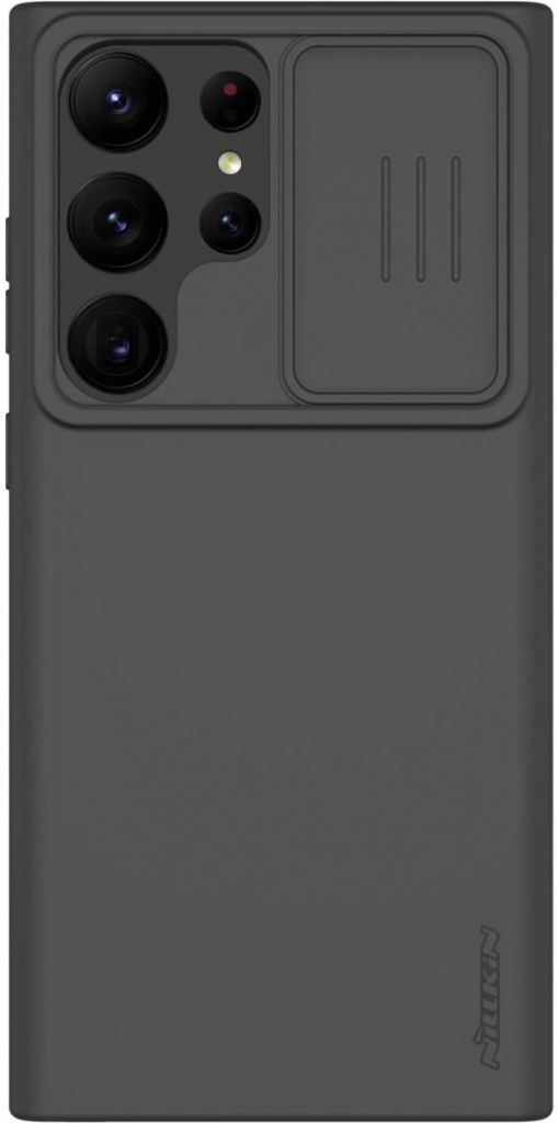 Púzdro Nillkin CamShield Silky silikonové Samsung Galaxy S23 Ultra, čierne