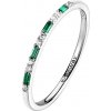 Brosway strieborný prsteň so zirkónmi Fancy Life Green FLG149