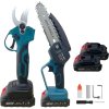Aku set 2v1 pilka s automatickým mazáním + aku nůžky 48V v kufříku + 2 baterie a příslušenství Aku set 2v1 pilka s automatickým mazáním + aku nůžky 48V v kufříku + 2 baterie a příslušenství