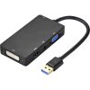 Renkforce externá grafická karta USB 3.2 (Gen 1x1) HDMI ™, DVI, VGA; RF-4755602