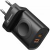 20W EU adaptér SWISSTEN - USB-A + USB-C Power Delivery + 2,5W Watch Qi - čierny 20W EU adaptér SWISSTEN - USB-A + USB-C Power Delivery + 2,5W Watch Qi - čierny