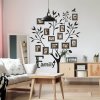 INSPIO Nálepka Nálepky na stenu do obývačky - Strom s rámčekmi 188x135 stromy, rodina čierna, vlastná farba z výberu
