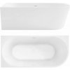 Rea Sydney Bellanto, akrylová rohová vaňa 1490x745x580 mm, ľavá verzia, biela lesklá so zlatou matnou odtokovou krytkou, KPL-W7250 Rea Sydney Bellanto, akrylová rohová vaňa 1490x745x580 mm, ľavá verzia, biela lesklá so zlatou matnou odtokovou krytkou, KPL-W7250