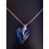 Náhrdelník Swarovski el. srdce Wild modré - Aquamarine 27mm Náhrdelník Swarovski el. srdce Wild modré - Aquamarine 27mm