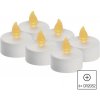 EMOS LED dekorácia 6× čajová sviečka strieborná 6× CR2032 vnútorná vintage EMOS LED dekorácia 6× čajová sviečka strieborná 6× CR2032 vnútorná vintage