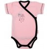 Baby Nellys 2-dílná sada body kr. rukáv + polodupačky růžová Baby Little Star