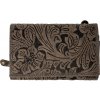 Kožená dámska stredná peňaženka WILD By Loranzo - sivá - ornamenty Kožená dámska stredná peňaženka WILD By Loranzo - sivá - ornamenty