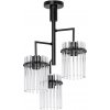 Venti | Luster na tyči 3xE27/60W/230V čierna/číra | VE0597 Venti | Luster na tyči 3xE27/60W/230V čierna/číra | VE0597
