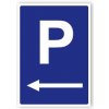 Tabuľa parkovisko vľavo značka Tabuľa parkovisko vľavo značka