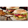 Foto obraz sklenený horizontálny hamburgery 100x50 cm Foto obraz sklenený horizontálny hamburgery 100x50 cm