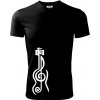 Husľový kľúč gitara - Pánske tričko Fantasy športové - S ( Čierna ) Husľový kľúč gitara - Pánske tričko Fantasy športové - S ( Čierna )