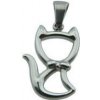 Doria Prívesok strieborný z ocele MAČKA F218 Doria Prívesok strieborný z ocele MAČKA F218