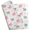 Prem Bavlnené plienkové osušky 28 koník ružový Bavlna 90x100 cm Prem Bavlnené plienkové osušky 28 koník ružový Bavlna 90x100 cm