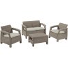 ALLIBERT CORFU SET cappuccino/piesková (227640) - set záhradného nábytku ALLIBERT CORFU SET cappuccino/piesková (227640) - set záhradného nábytku
