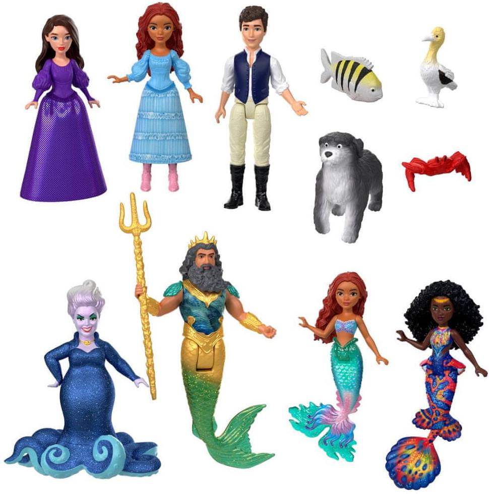 Disney The Little Mermaid Sada malých panenek a kamarádů ze země a moře