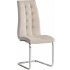 Tempo Kondela Jedálenská stolička, béžová Dulux Velvet látka/chróm, SALOMA NEW Tempo Kondela Jedálenská stolička, béžová Dulux Velvet látka/chróm, SALOMA NEW