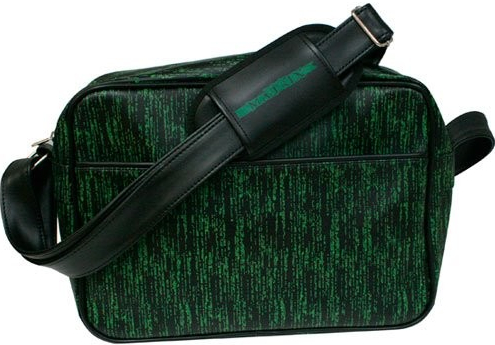 Matrix Code black messenger bag