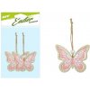 MFP Easter drevené motýle, záves, 7 cm ružové 2 ks
