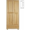 Drewmax Skříň SF107 Moření Ořech Drewmax Skříň SF107 Moření Ořech