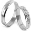 iZlato Forever Svadobné obrúčky z bieleho zlata so zirkónmi 4mm STOB318A iZlato Forever Svadobné obrúčky z bieleho zlata so zirkónmi 4mm STOB318A