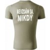 Stymio tričko Nevzdám sa. Nikdy svetlá Khaki