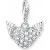 THOMAS SABO prívesok charm Winged heart white stones silver 0626-051-14 THOMAS SABO prívesok charm Winged heart white stones silver 0626-051-14