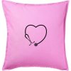 Stetoskop srdce - Vankúš 50x50 - 50x50 - Iba poťah ( Ružová ) Stetoskop srdce - Vankúš 50x50 - 50x50 - Iba poťah ( Ružová )
