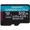 Kingston Canvas Go Plus A2/Micro SDXC/512GB/UHS-I U3 / Class 10 SDCG4/512GBSP Kingston Canvas Go Plus A2/Micro SDXC/512GB/UHS-I U3 / Class 10 SDCG4/512GBSP