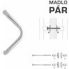 MPkovania WA - MADLO M6 WA/A-DHP pár, 300 mm, NEM - nerez matná MPkovania WA - MADLO M6 WA/A-DHP pár, 300 mm, NEM - nerez matná