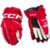 Hokejové rukavice CCM Tacks XF 80 Red/White Junior 12 palcov Hokejové rukavice CCM Tacks XF 80 Red/White Junior 12 palcov