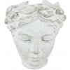 Clayre & Eef Šedý antik cementový kvetináč hlava ženy - 17*13*21 cm - Clayre & Eef Clayre & Eef Šedý antik cementový kvetináč hlava ženy - 17*13*21 cm - Clayre & Eef