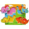Viga puzzle s úchytmi Dino multicolor