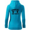 Shut up and squat - Mikina dámska trendy zipper s kapucňou - M ( Svetlý tyrkys ) Shut up and squat - Mikina dámska trendy zipper s kapucňou - M ( Svetlý tyrkys )