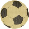 Najkoberce Lima G758A Football, žltý / grafitový kruh 120 cm kruh Najkoberce Lima G758A Football, žltý / grafitový kruh 120 cm kruh