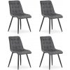 Set štyroch jedálenských stoličiek SPLIT zamatové tmavosivé / čierne nohy (4 ks) Set štyroch jedálenských stoličiek SPLIT zamatové tmavosivé / čierne nohy (4 ks)