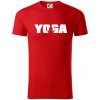 Yoga nápis - Tričko z organickej bavlny - M ( Červená ) Yoga nápis - Tričko z organickej bavlny - M ( Červená )