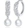 For Silver Krúžkové náušnice s Shell Perlou - Striebro 925 For Silver Krúžkové náušnice s Shell Perlou - Striebro 925