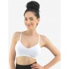 GINA Dámska športová podprsenka bez kostíc s vycpávkami | 07020P - biela, XL/XXL GINA Dámska športová podprsenka bez kostíc s vycpávkami | 07020P - biela, XL/XXL