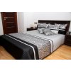 Prehozynapostel Luxusný prehoz na posteľ čierno strieborný so vzorom MARNM29-T_207 240 x 260 cm