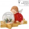 Vianočná figúrka anjelika s LED guľou 36,5 × 21,5 × 23,5 cm Vianočná figúrka anjelika s LED guľou 36,5 × 21,5 × 23,5 cm