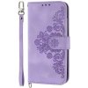 Samsung Galaxy A16 4G/5G / Samsung Galaxy A17 5G Peňaženkové puzdro Embossing Pattern Flowery Mandala fialové Samsung Galaxy A16 4G/5G / Samsung Galaxy A17 5G Peňaženkové puzdro Embossing Pattern Flowery Mandala fialové