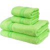 Dommio Sada bambusových ručníků více rozměrů 4 ks zelená