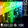 Vianočná LED svetelná záclona vonkajšia + programy - 200LED - 10M Multicolour Vianočná LED svetelná záclona vonkajšia + programy - 200LED - 10M Multicolour